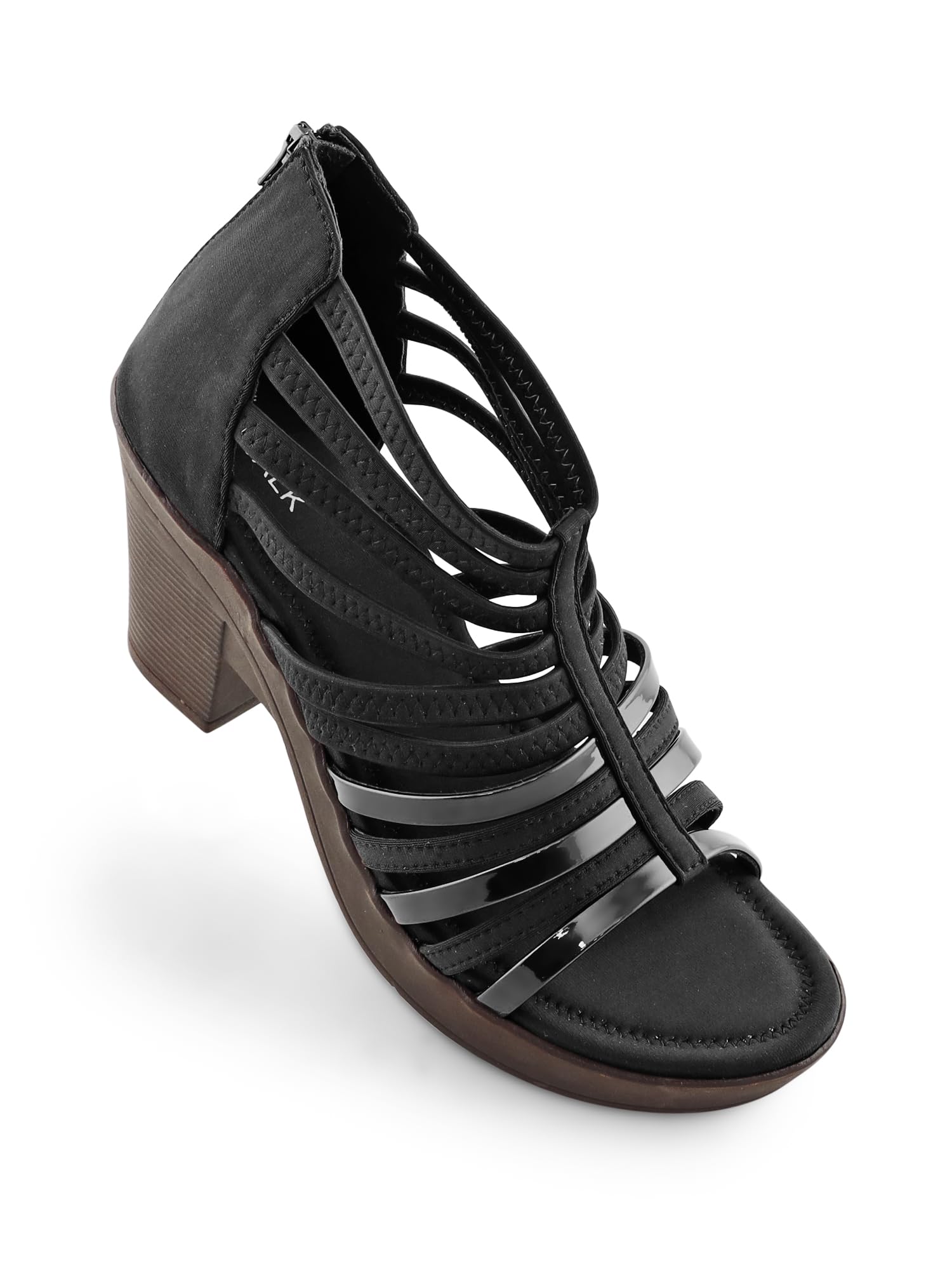 V-WALK Womens High-Tops Fashion Block Heel Sandals | Evening, Party, Smart-Casuals, Fashion Sandals for Women | Heel Height: 3.5 Inches | Black (B0D465WD1Q) Amazon Price History, Amazon Price Tracker