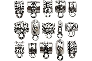 WOCRAFT 100 pcs Clasp Bail beads Charms