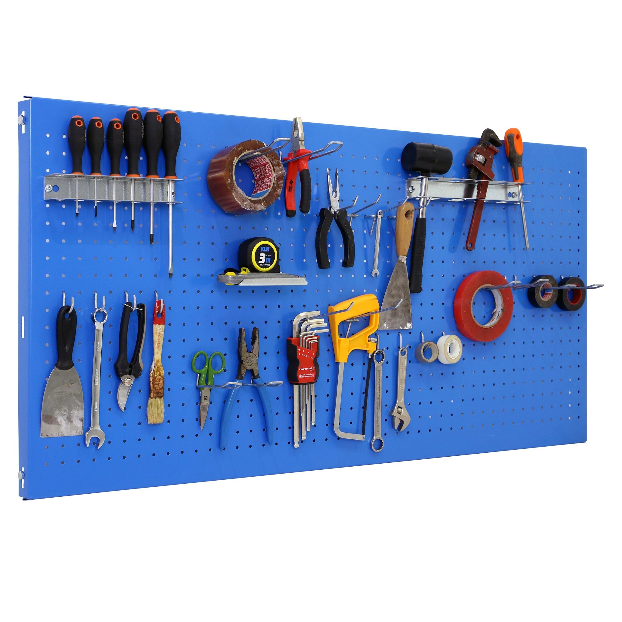 Simon Rack Werkzeugwand aus Metall 1200x600x35 mm 25 tlg. Wandplatten Erweiterbar Werkstatt Lochwand Werkzeughalter RegalBlau - Simonwork