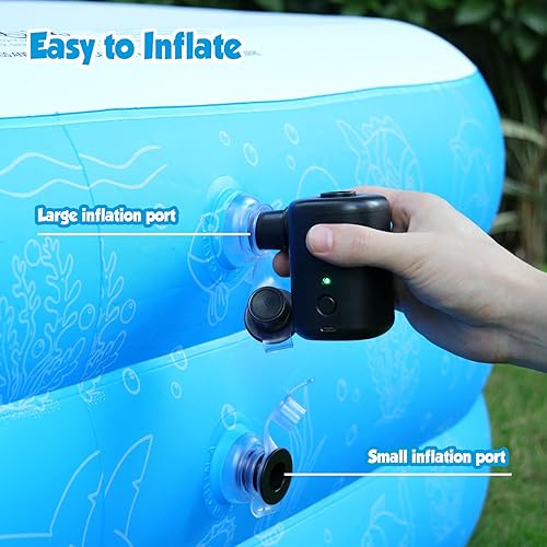 Miniatura 8 de PartyGears Piscina inflable para niños 120 x 72 x 22 pulgadas piscina inflable familiar de tamaño completo para adultos y mayores de 3 años buena