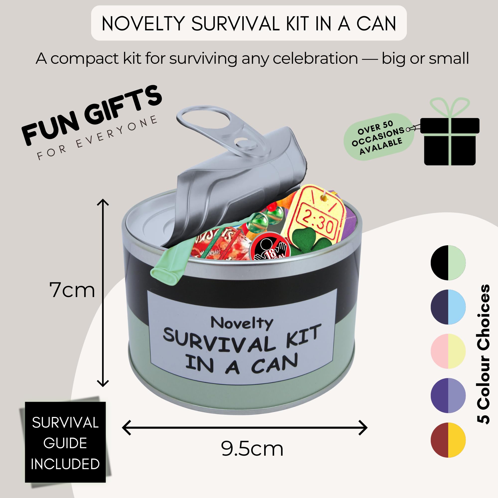 MALE 18TH BIRTHDAY SURVIVAL KIT Humorous Gift Idea Unusual Fun Novelty Present £5.95 - UK