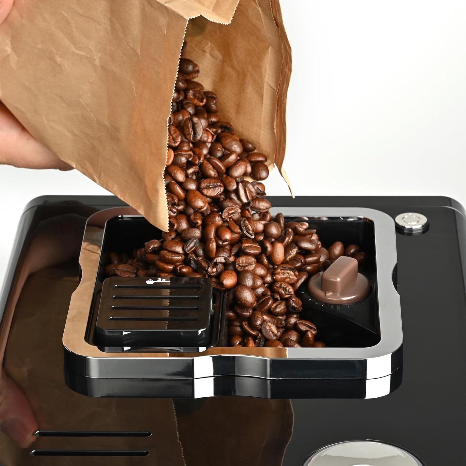 TRU Automatic Espresso and Coffee Machine - 24 Customizable Preset Beverages, 4.5" Digital Touchscreen, Integrated Grinder, Removable Milk Tank - for Espresso, Latte, Cappuccino, Americano, Flat White