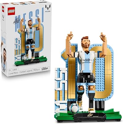 LEGO Editions Lionel Messi – Fußballlegende Spielzeug – 3D Figuren Modellbau – DIY Kinderzimmer Deko – Geschenk für Jungen, Mädchen ab 12 Jahren und Erwachsene Sportfans – 43015