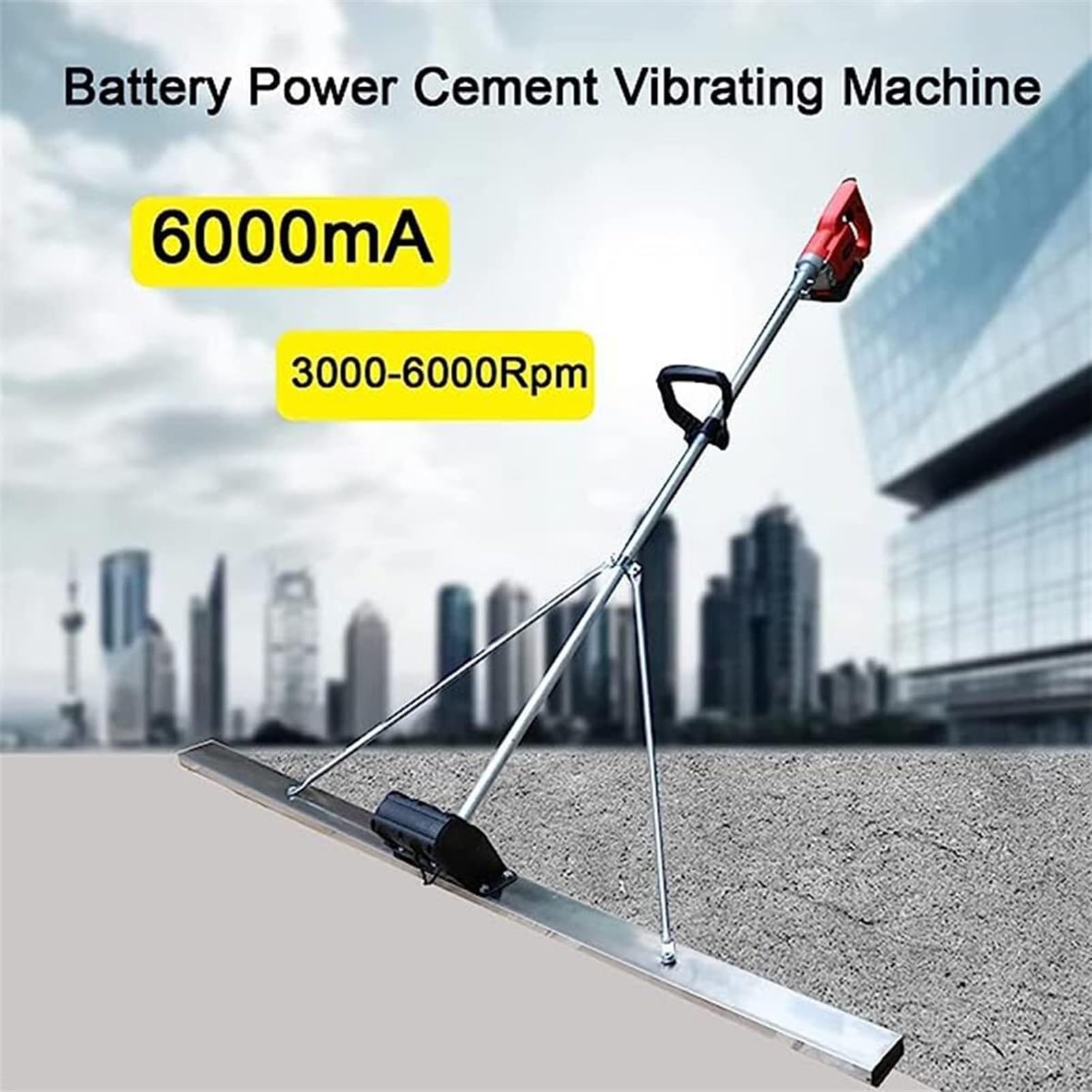 Massetto elettrico in calcestruzzo alimentato a batteria con tavola in acciaio inossidabile da 5 FT Velocità 3000-6000 giri/min, efficiente e portatile (Size : 2electric)