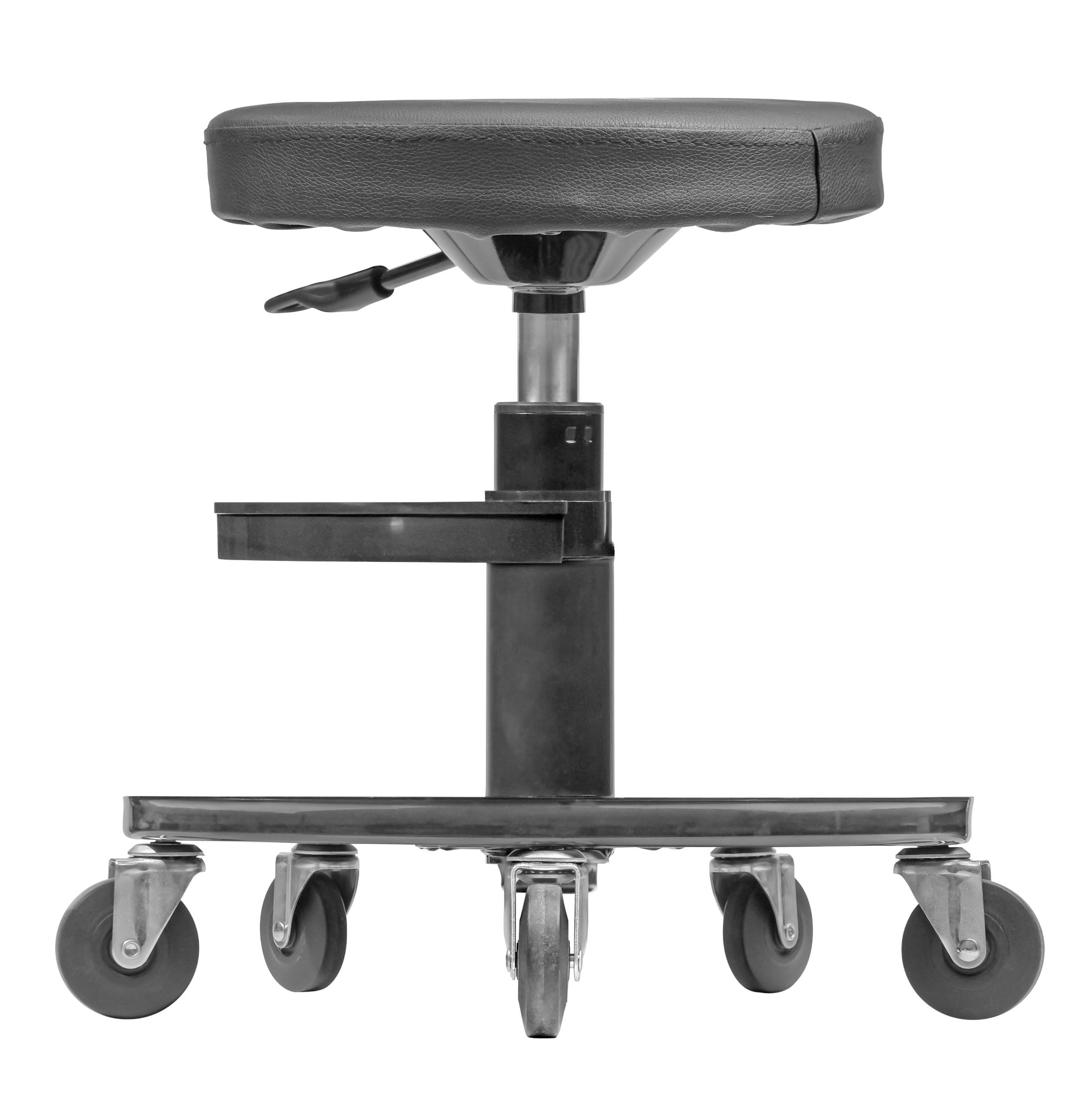 Brüder Mannesmann M00355 - Sgabello da officina, regolabile in altezza, con ripiano per attrezzi e seduta imbottita, per officina, garage e montaggio