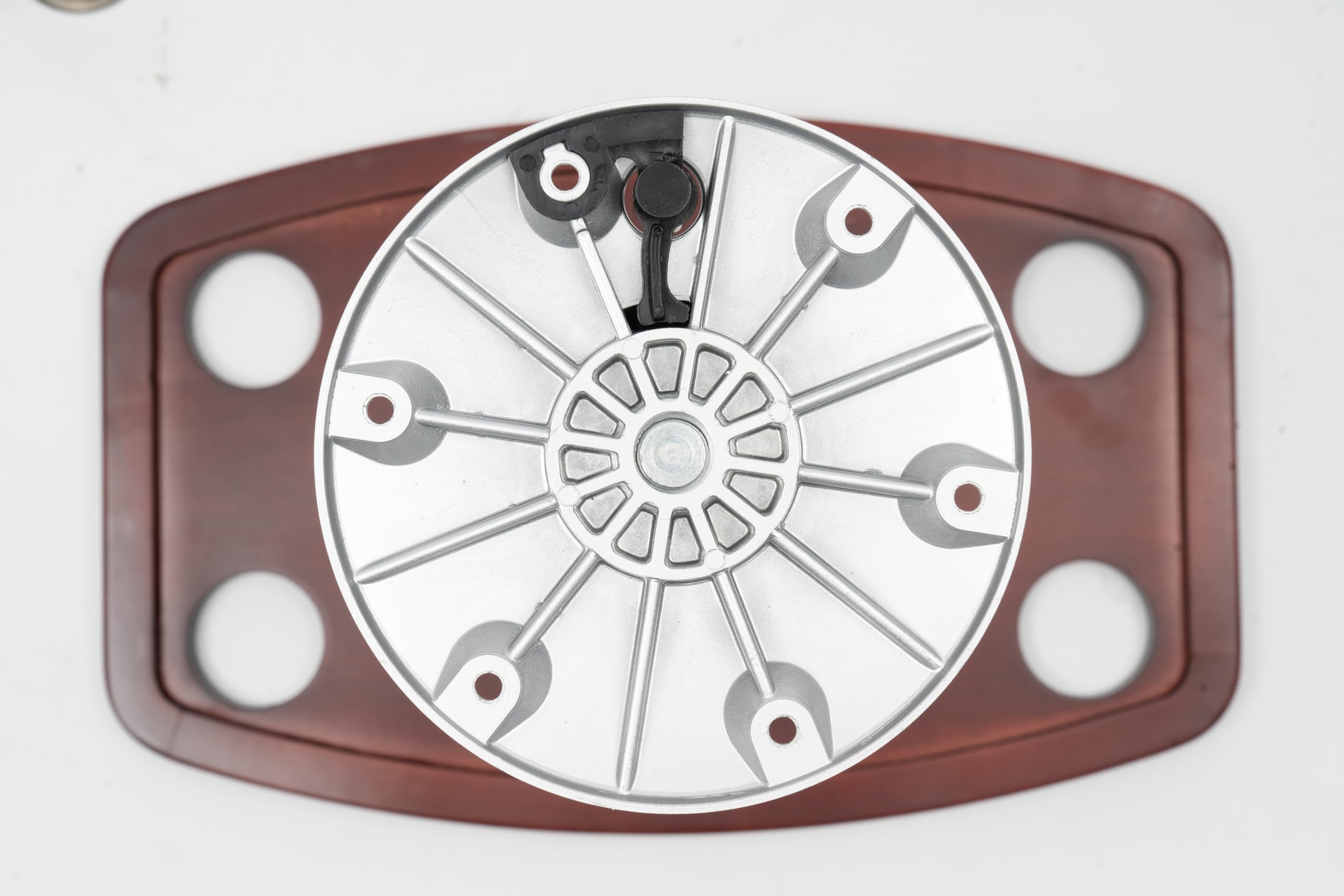 Table de bateau pour camping-car, table télescopique avec 7 hauteurs réglables et plateau de table en chêne laqué pour caravane, camping-car, bateau, yacht, 600 * 380 mm, Brown