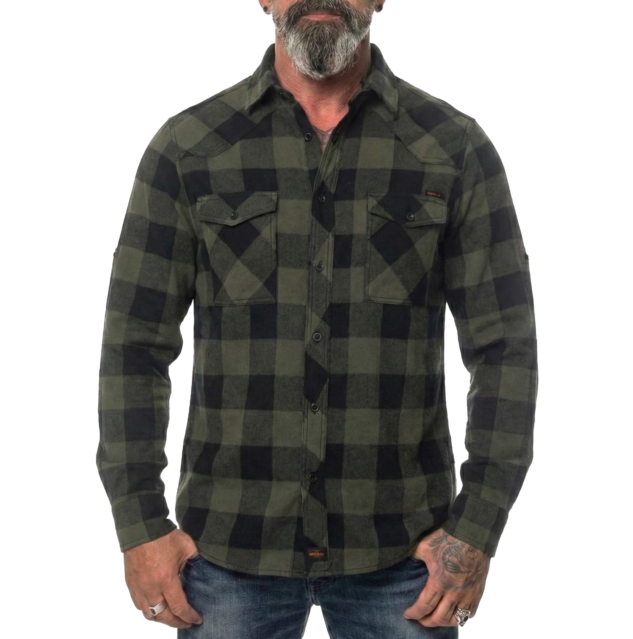 keephenDE Mannen Flanellen Shirt Art Graffiti Gedrukt Revers Jas Shirt