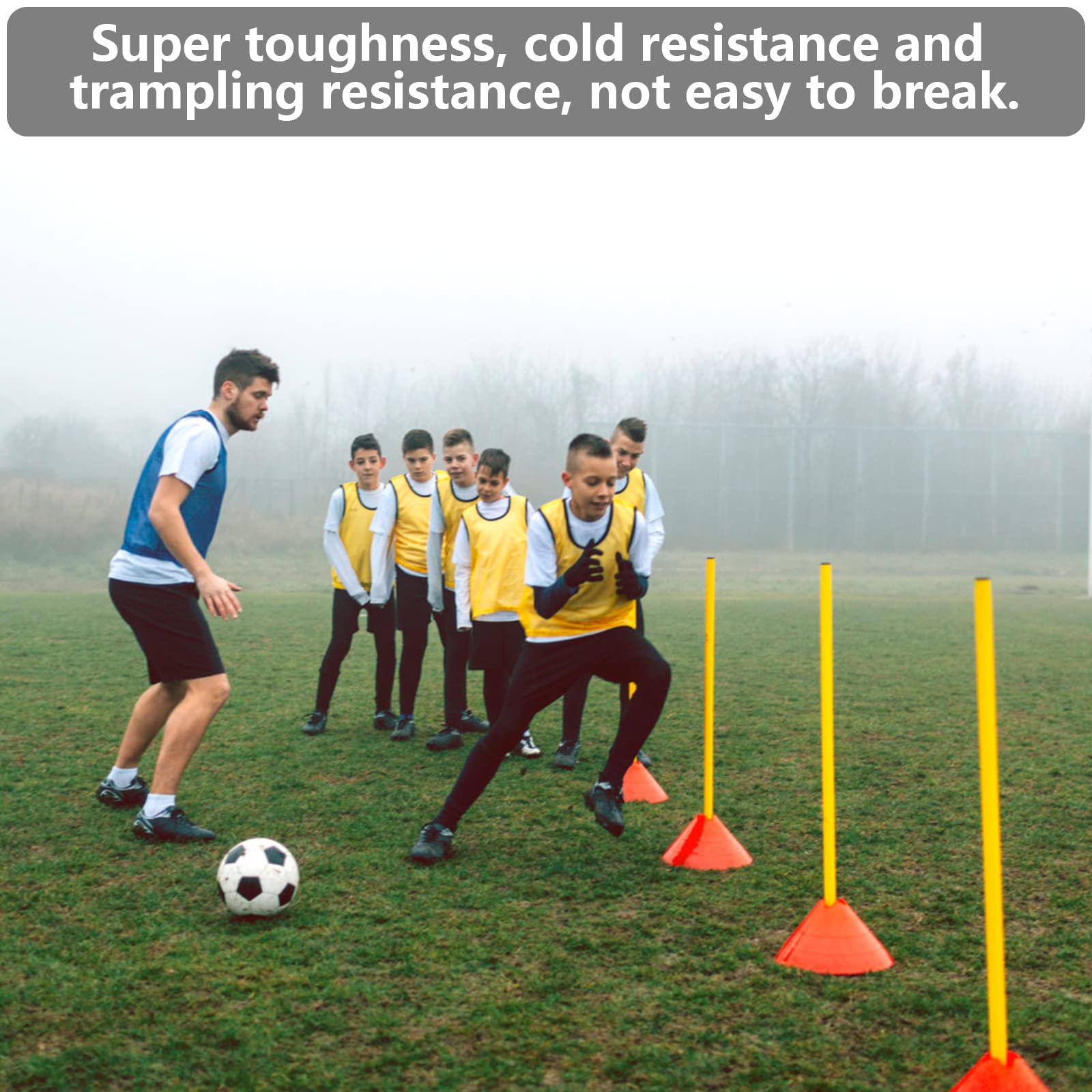 20 Pezzi Cinesini per Allenamento, Coni da Allenamento, Coni per l'allenamento del Calcio, Addestramento Cani Attrezzatura, Coni da Allenamento per Il Calcio e la marcatura del Campo