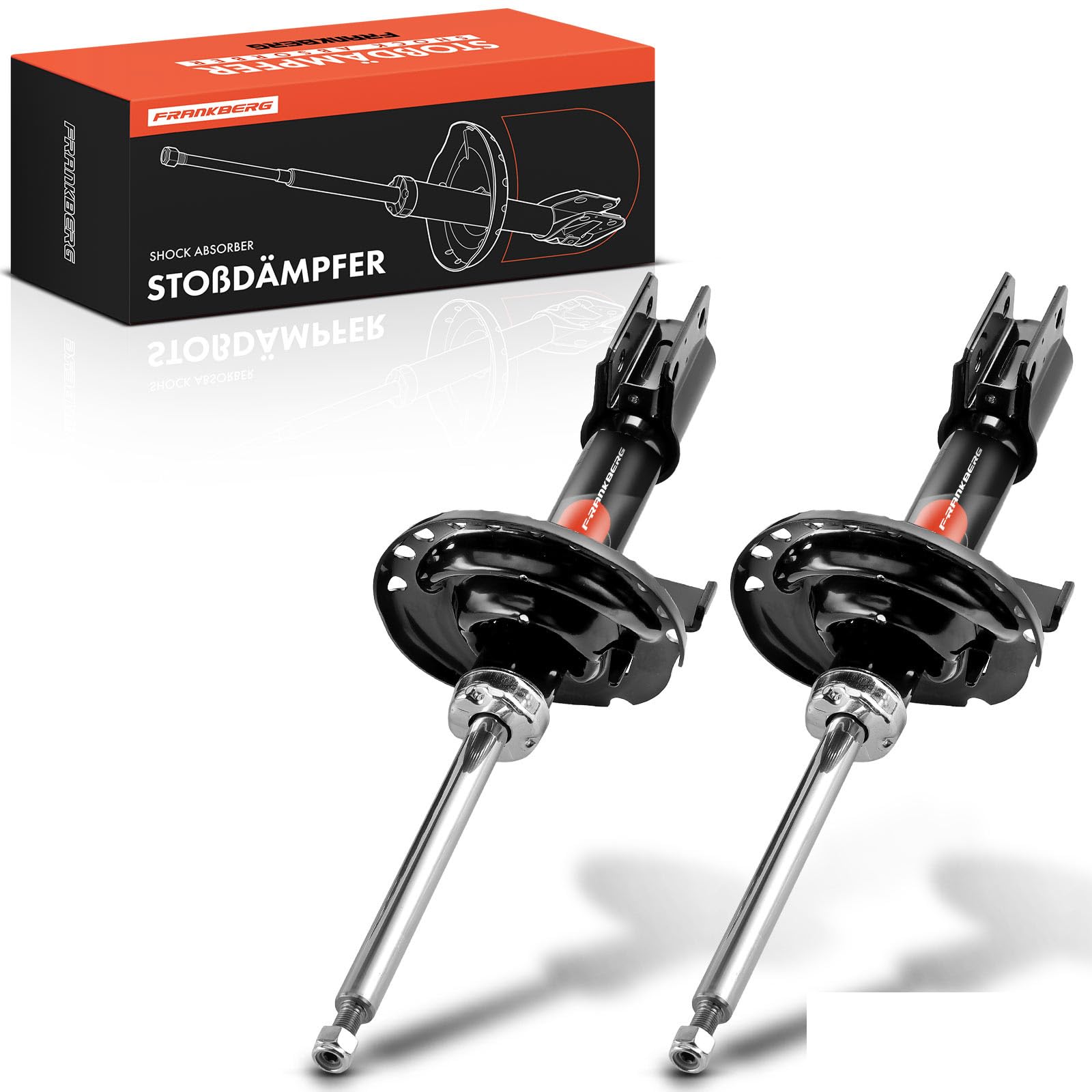 Frankberg 2 ammortizzatori anteriori da 514 mm a pressione di gas | 543022511R; Compatibile con: Clio IV BH, Clio IV Grandtour KH