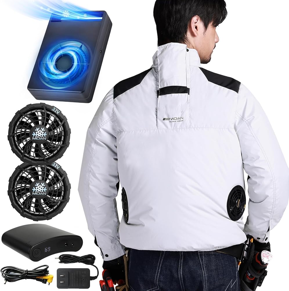 Amazon.co.jp: [MIDIAN] 【冷風機搭載-32V超強力冷風機服】2025冷風機