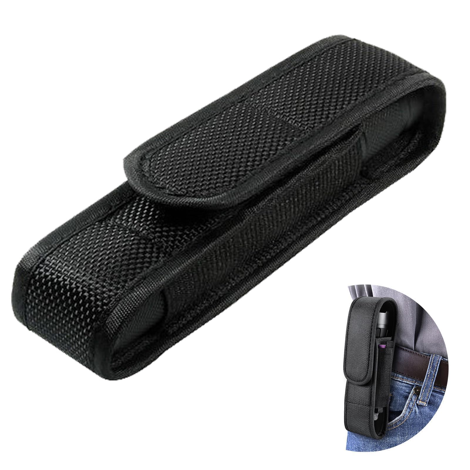 Étui Pour Lampe De Poche 4 Pièces – Housse Tactical En Nylon, Support Ceinture, Protection Anti-chocs Pour Camping, Rando Et Bivouac