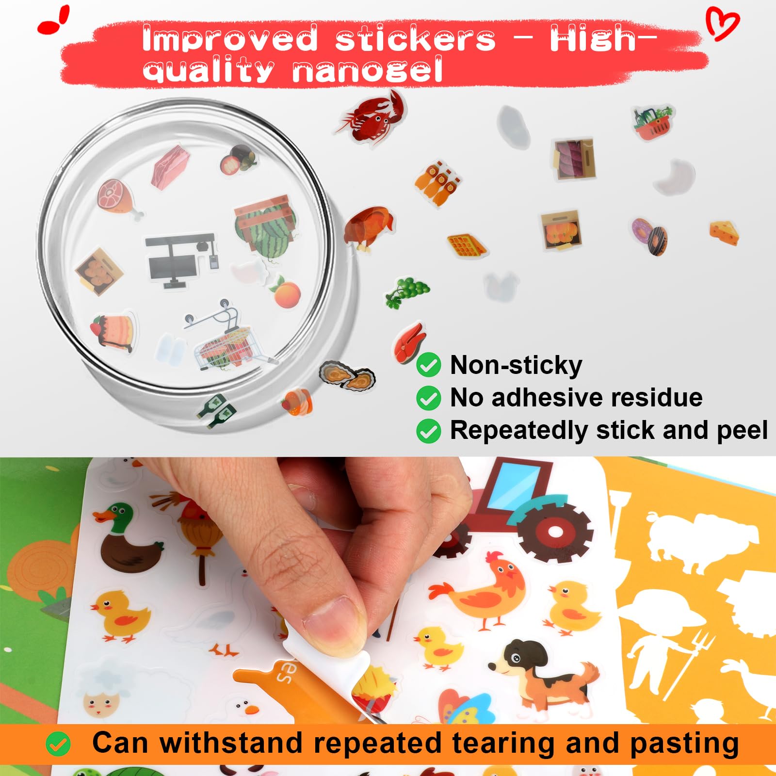 4 Pack Reusable Sticker Book - Image 3
