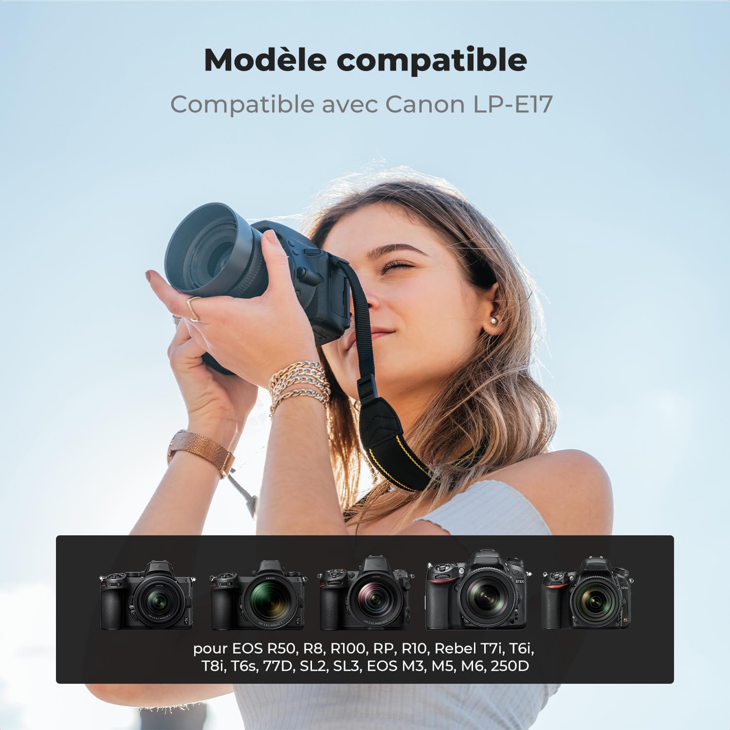K&F CONCEPT EN-EL15 Batterie de Rechange 2100mAh et Chargeur USB Double Compatible avec Nikon DSLR D7000, D7100, D7200,D7500, D850, D810, D810A, D800, D800E, D750, D610, D600, D500