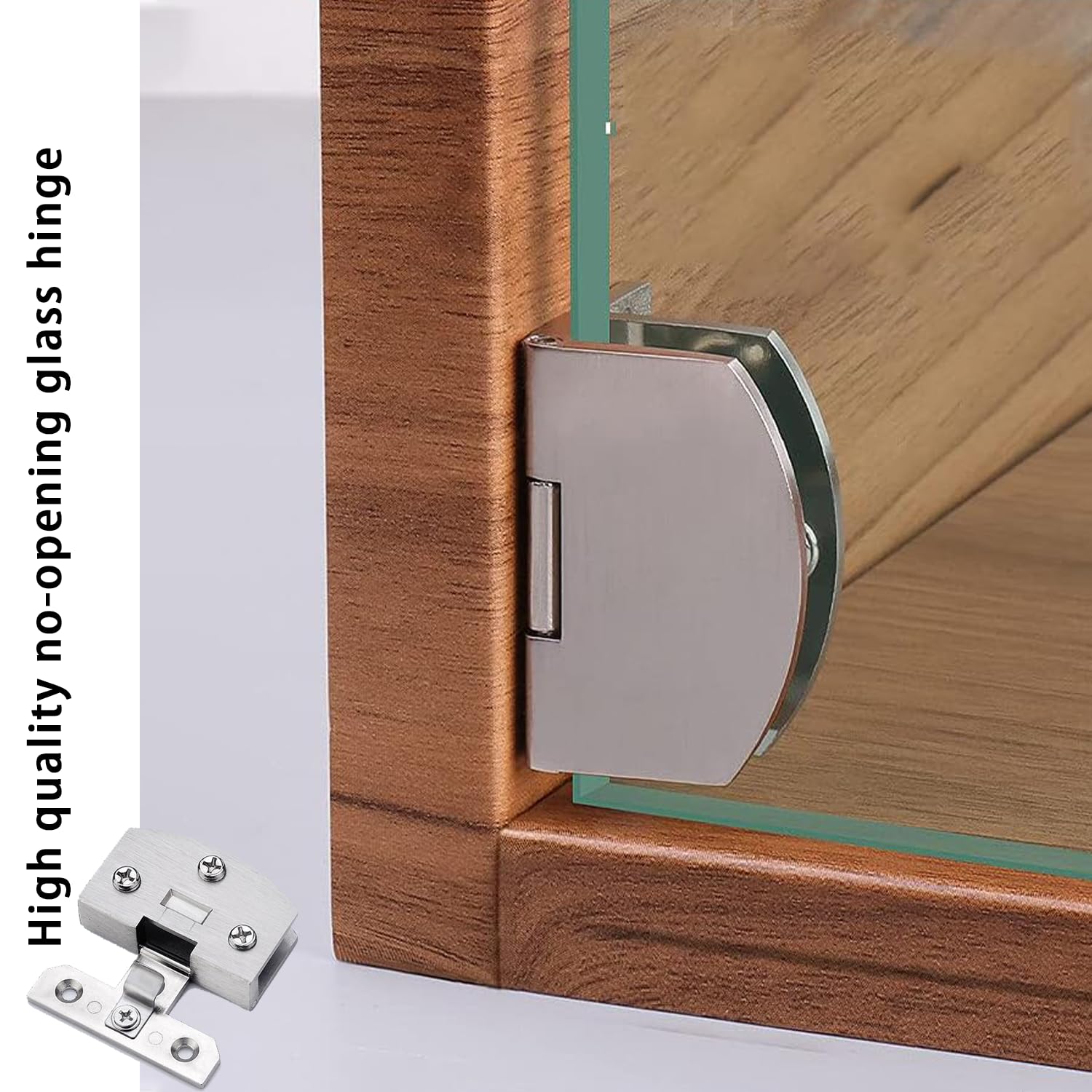 Bisagras para Puertas de Cristal, 16 Piezas Bisagras de Cristal de 3-7 MM (Plata)