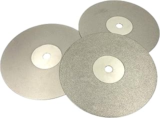 AcbbMNS 3Pcs 200mm 8 Inch Flat Lap Disc 180 320 600 Grit Diamond Coated Flat Lap Disk Wheel Grinding Sanding Disc Lapping Polishing Disc