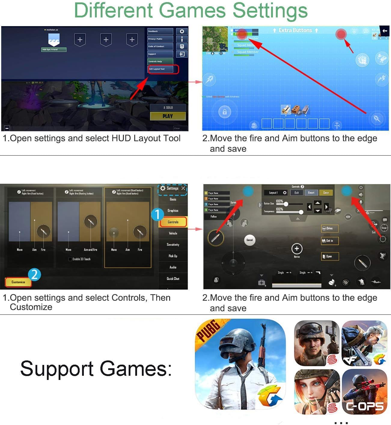 PUBG Mobile Game Controller for Phone iOS,Android Gaming Controller Cooling Fan,Phone Gaming Trigger for Pubg Fortnite/Rules of Survival Gaming Joysticks for 4.7-6.5" Smartphones (Renewed)