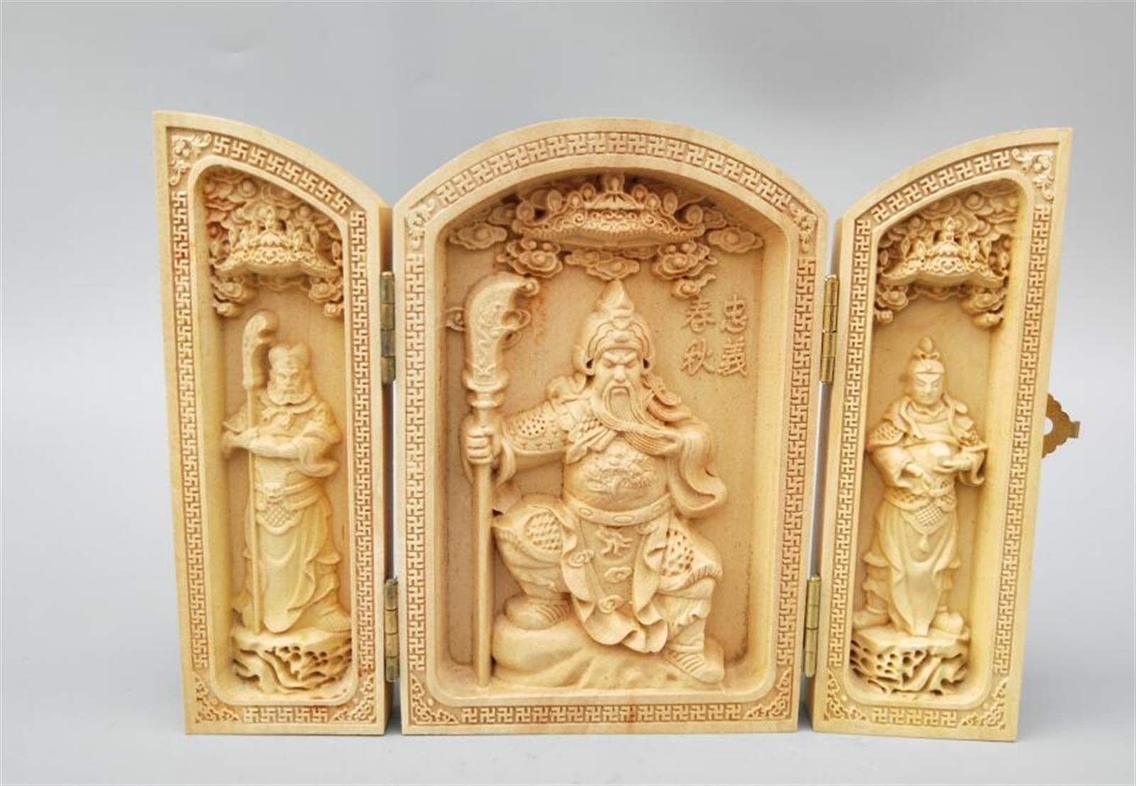 zxb-shop Guan Gong Statue Chinese wood carving Guan gong statue Feng Shui Decor Home Office Decoration