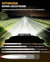 Bară LED CO LIGHT 22 inchi, 24000LM, rând dublu, lentilă 6D, 12V/24V, IP68, lumină combinată, pentru tractor, camion, vehicul 4x4, rulotă, 54 cm 2