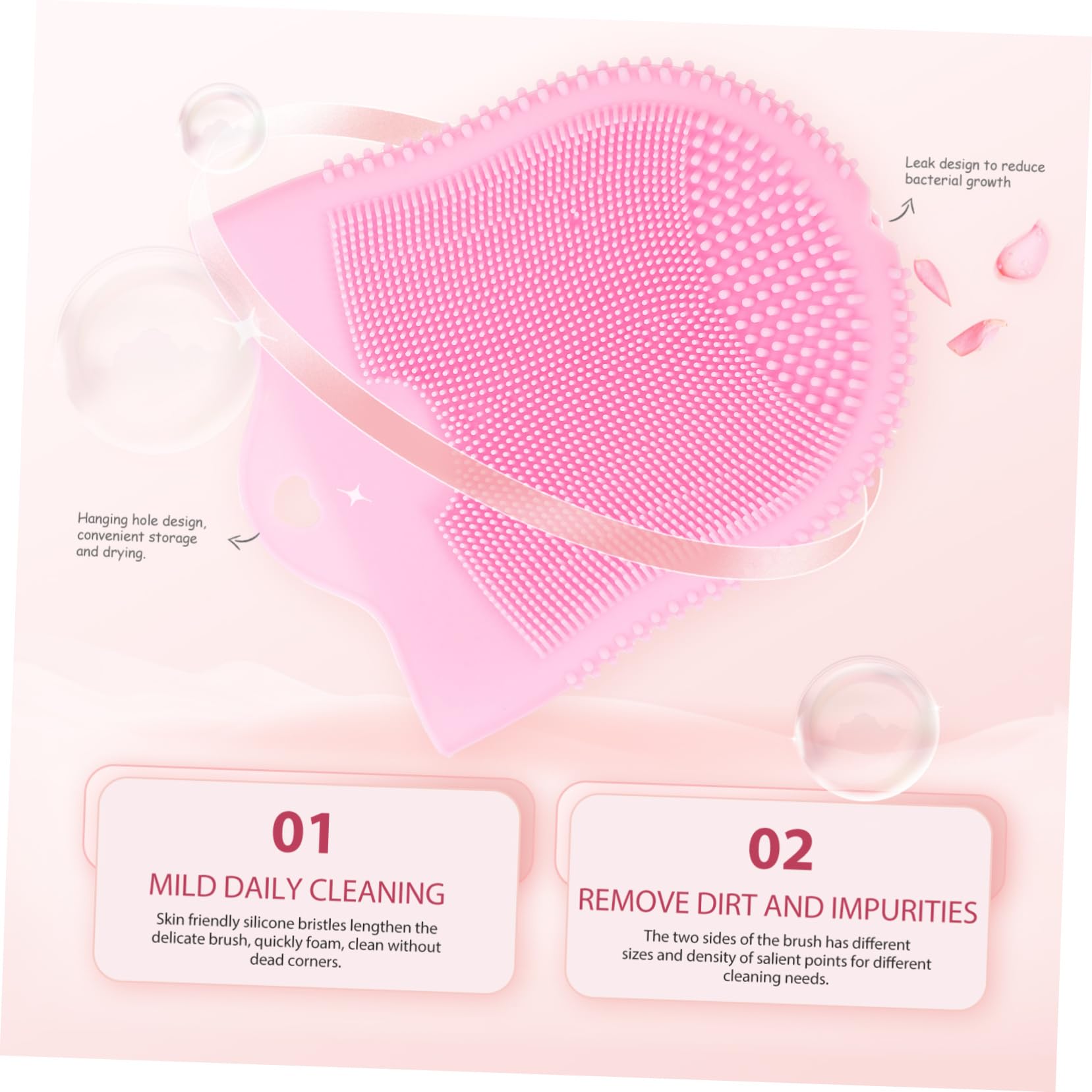 Housoutil 4 Cepillos De Mano Para Limpieza De Piel Herramienta De Maquillaje Facial Limpiador Facial Para Lavado