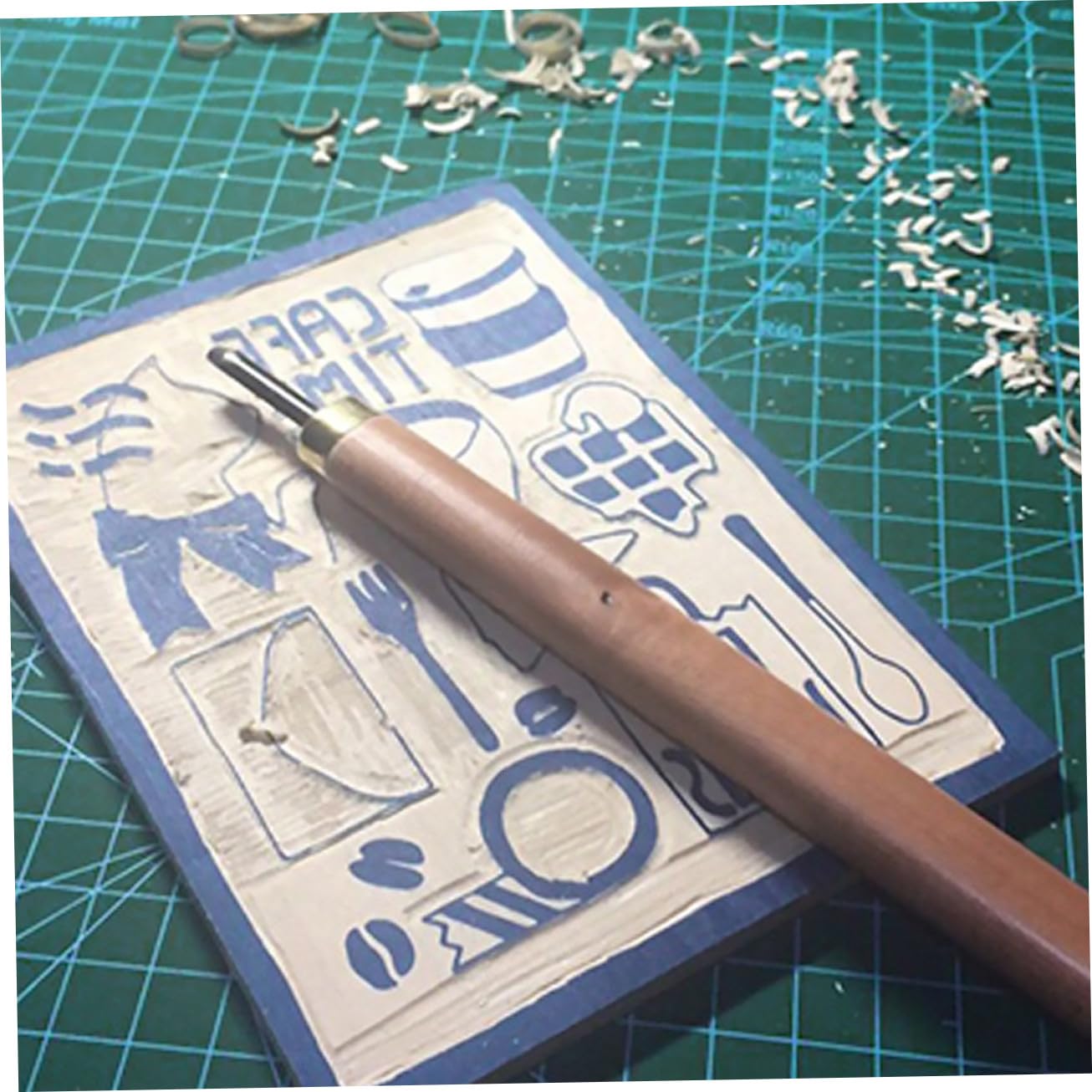 Professionelle Schneidematte A3 aus Pvc, Rutschfest, Flexibel, Grün
