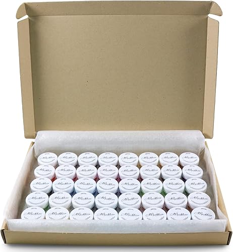 Miniatura 3 de MARBLERS Polvo de mica de grado cosmético juego de 40 colores  Pigmento nacarado  Tinte  No tóxico  Vegano  Libre de crueldad  Maquillaje de