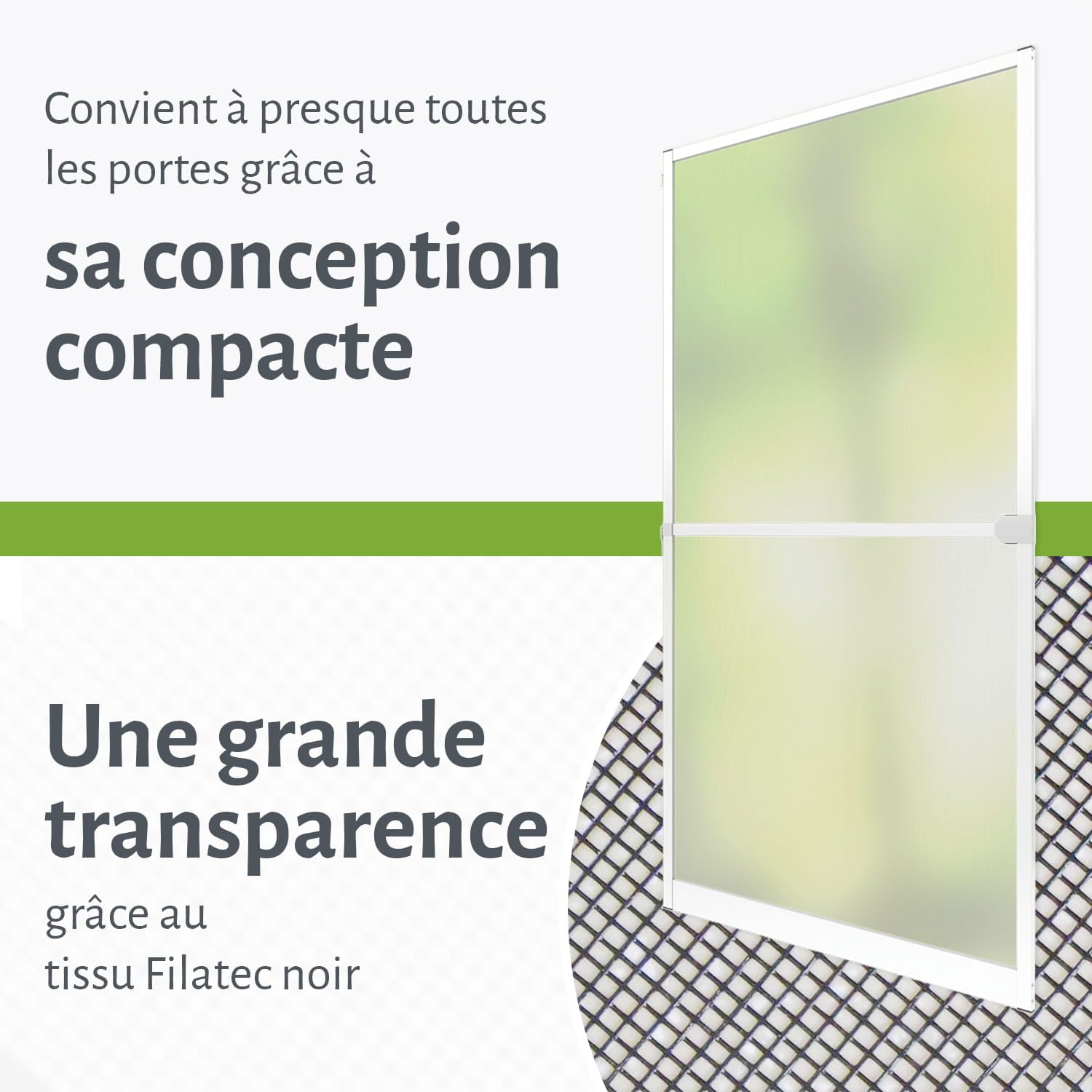 empasa Moustiquaire porte, cadre aluminium MASTER PRO, découpable