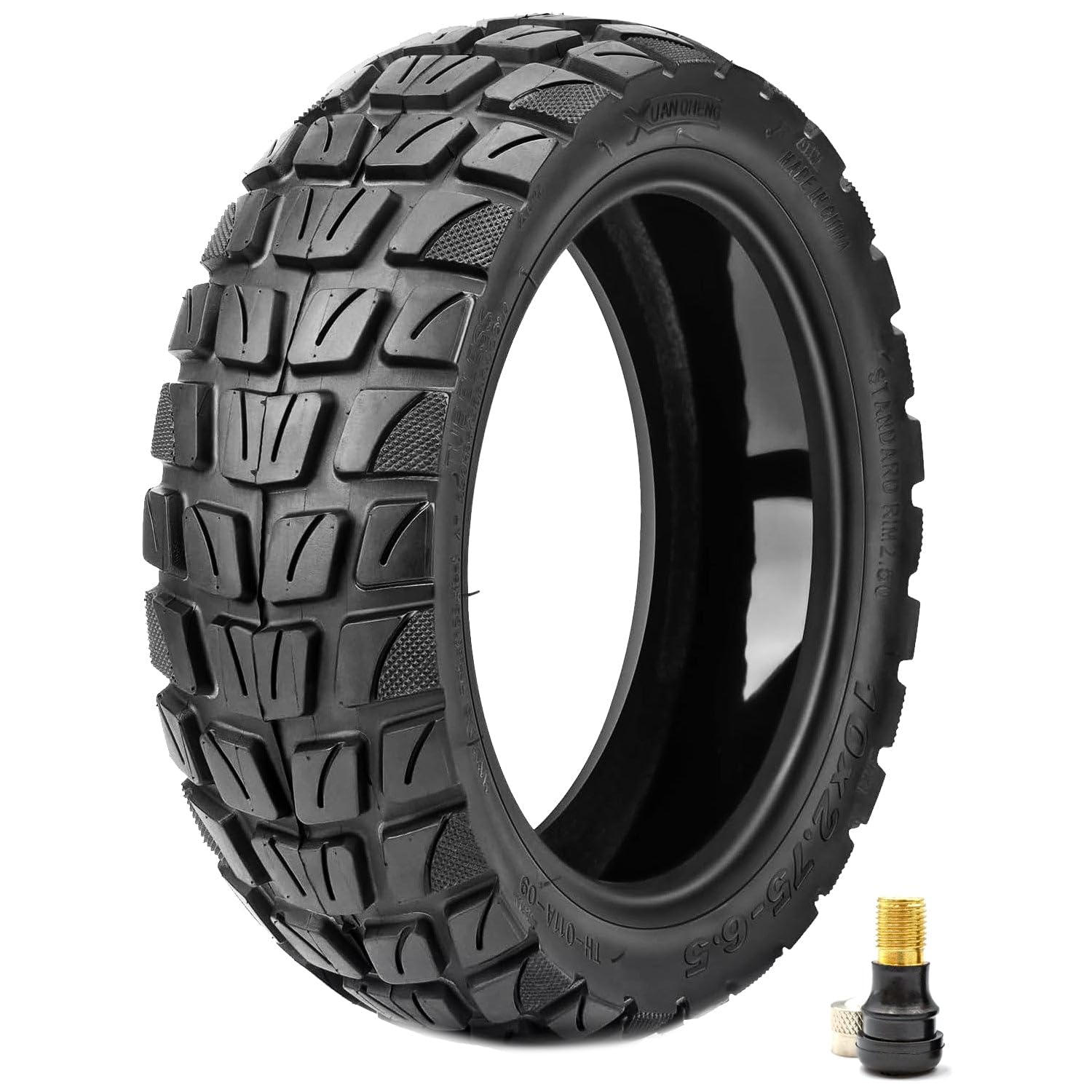 myBESTscooter - 10 x 2.75-6.5 Tubeless Tyres Self-Repairing Gel For 10inch Electric Scooter Rim Rubber Tires Replacement Scooter Wheel With Valve