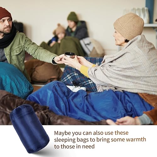 Miniatura 4 de Macarrie 10 Piezas Sacos de Dormir al Por Mayor para Donación a Personas Sin Hogar Refugio Adultos 0 Grados Sacos de Dormir Impermeables con Saco de