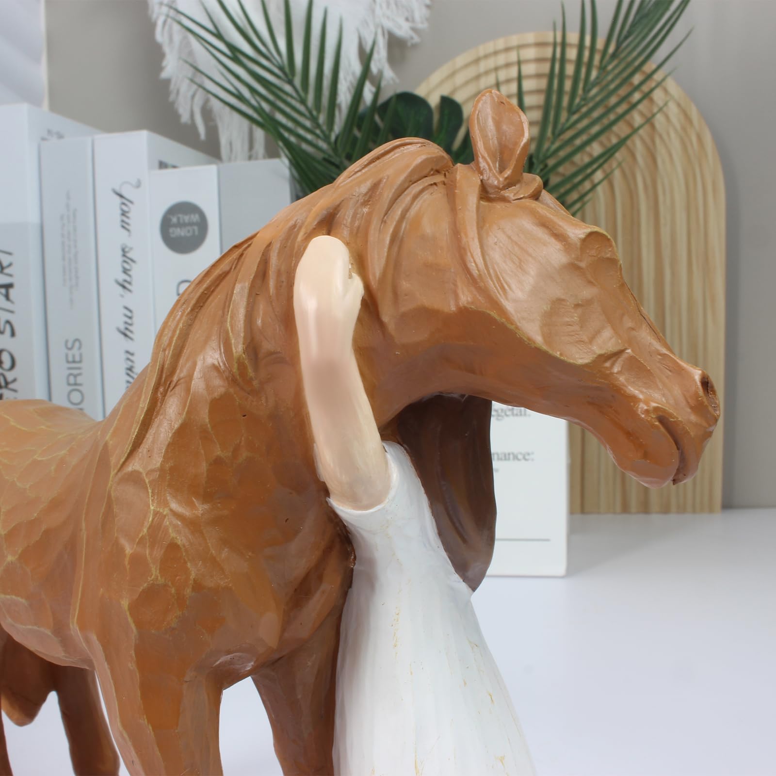 Figurine Cheval Et Ange En Résine - Symbole D'Amitié Et Amour Pour Amateurs De Chevaux - Cadeau Émotionnel Pour Femmes Et Filles