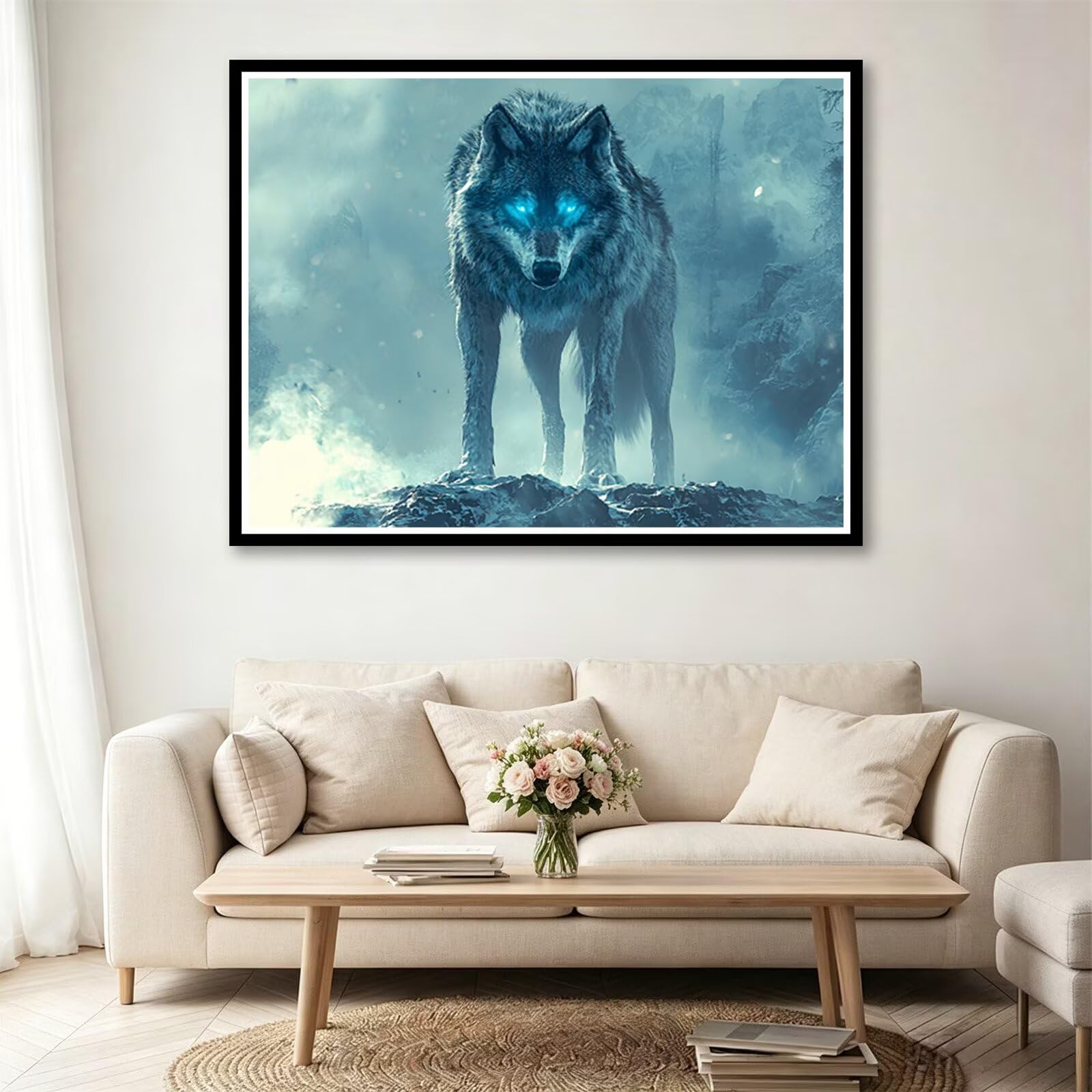Diamond Painting Erwachsene Wolf Diamant Painting Bilder 80x60 cm T0-1052
