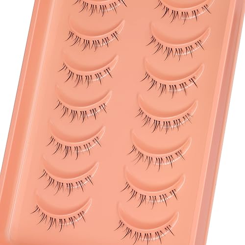 Miniatura 7 de Pestañas inferiores con banda transparente, pestañas inferiores de manga, pestañas postizas inferiores de aspecto natural, cortas debajo de las