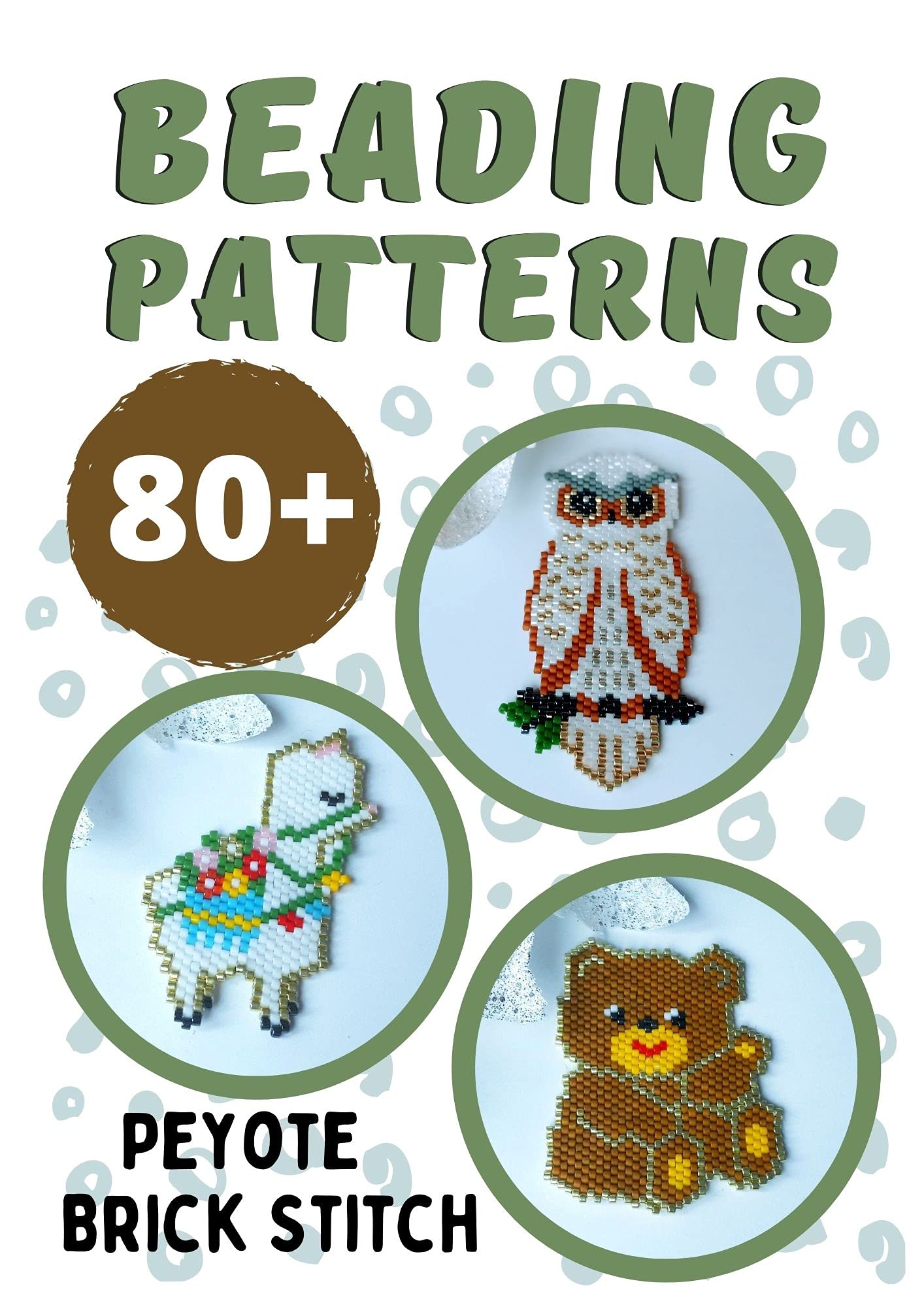 80+ Seed Bead Weaving Patterns in Peyote or Brick Stitch - Bead loom patterns + Paper graph: Animals, Christmas, Quotes, Charms, Easter, St.Patrick ... Gnomes, Catholic (Beading Patterns for toys)