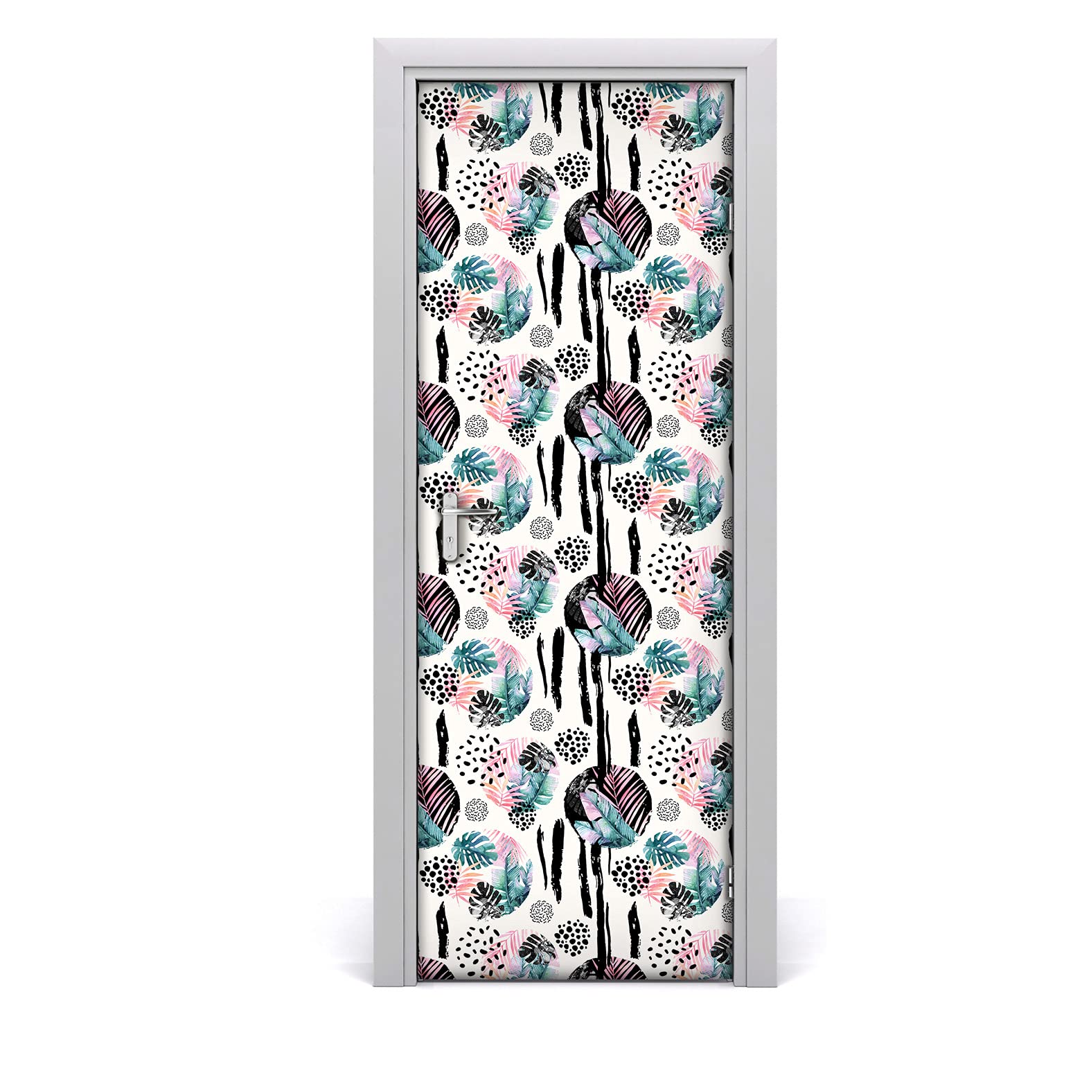 Papier peint sur la porte mural pour masquer les imperfections
