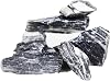 H2Pro Black and White Aurum Rocks Aquarium Decoration 44lb Per Box, Mixed with Small and Large Size of Rocks, Fish Tanks
