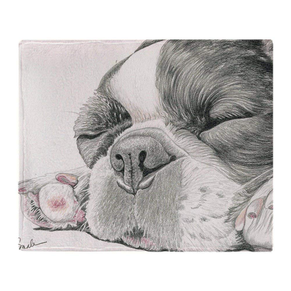 YISUMEI - Soft Fleece Blanket - Sleepy French Bulldog, 150 x 200 cm Throw Suitable for Sofa or Bed