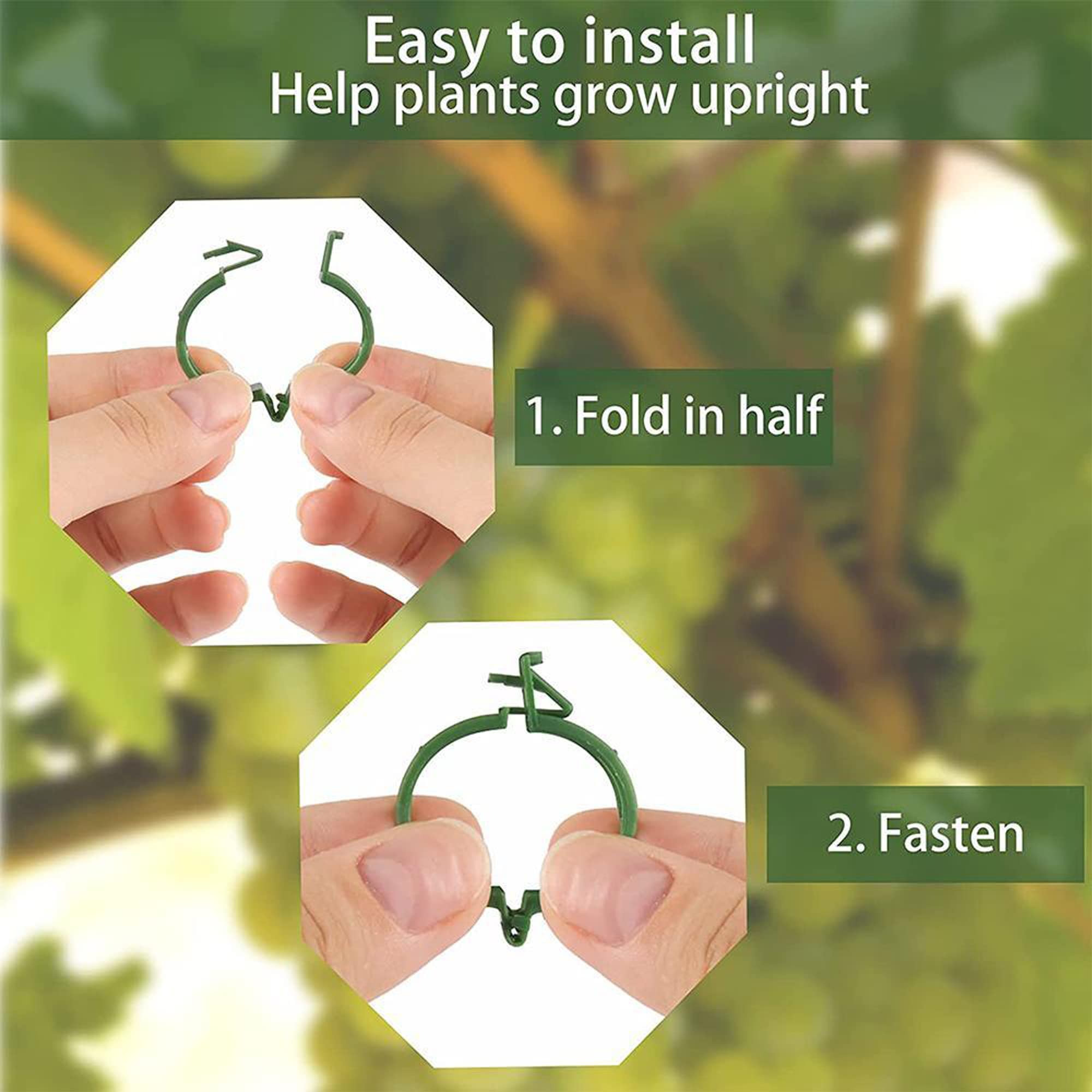 200 Piezas Clips Tomateras Jardín Plant Clips Pinzas para Plantas Lips de Fijacion Conectan Tomate Clips de plástico Pinzas de Vine Clips de Vine Planta para Guiar Plantas de Huerto y Jardín, Verde