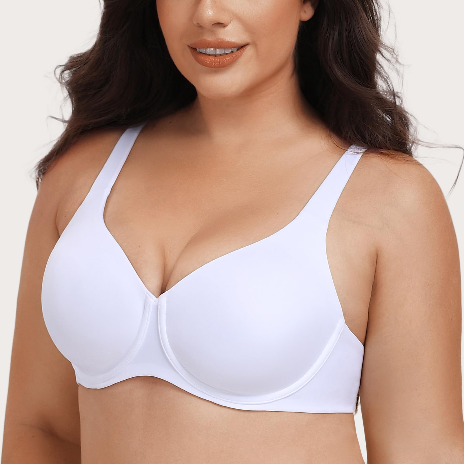 MELENECA Reggiseno Riduttore per Donne Taglie Grandi, con Armatura, Copertura Completa, Senza Imbottitura e Coppe Senza Cuciture