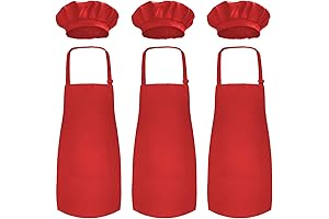 Novelty Place Children's Red Apron with Chef Hat Super Value Set