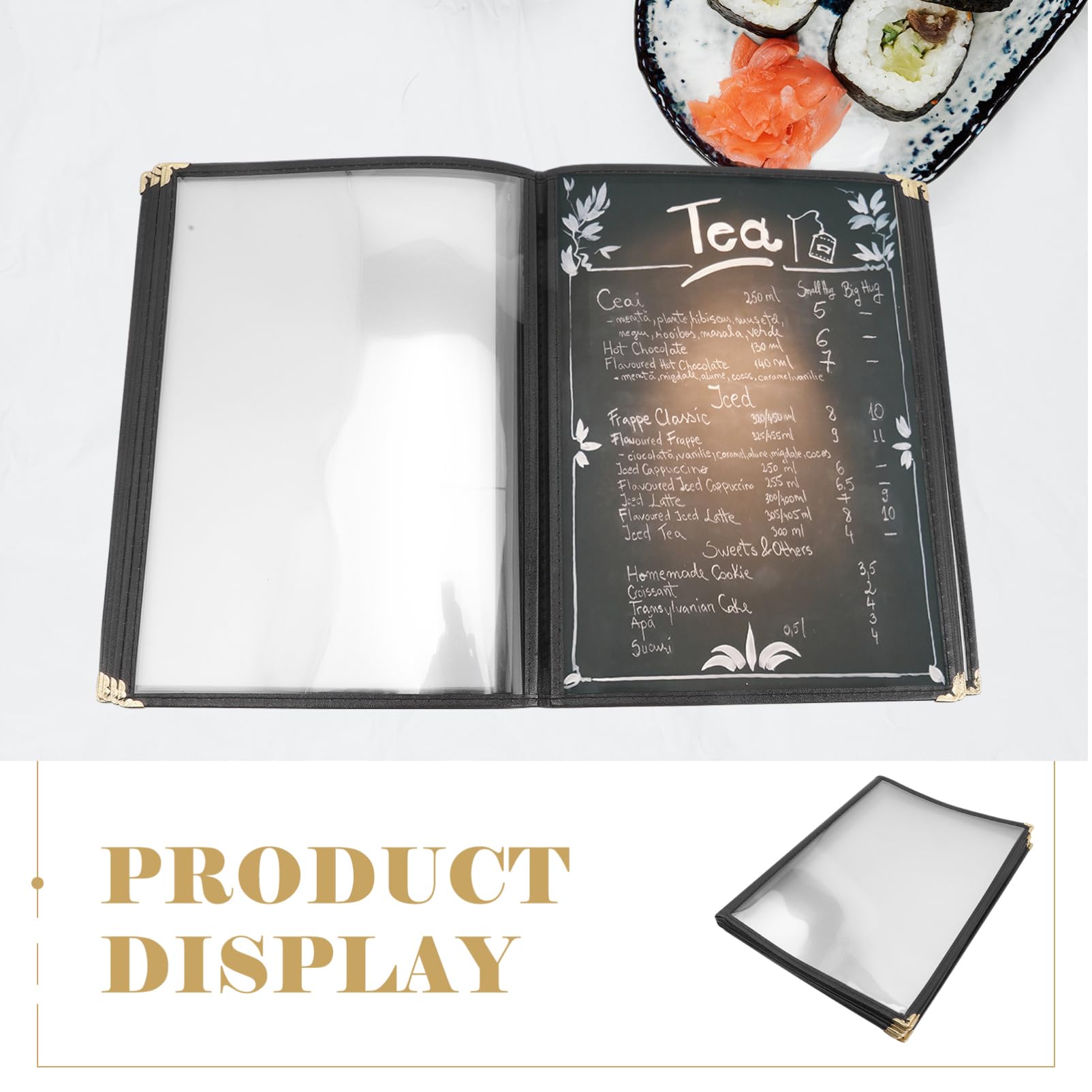 Ciieeo Protector De Hojas De Recetas Funda Transparente Portamenús De Pvc Ideal Para Restaurantes