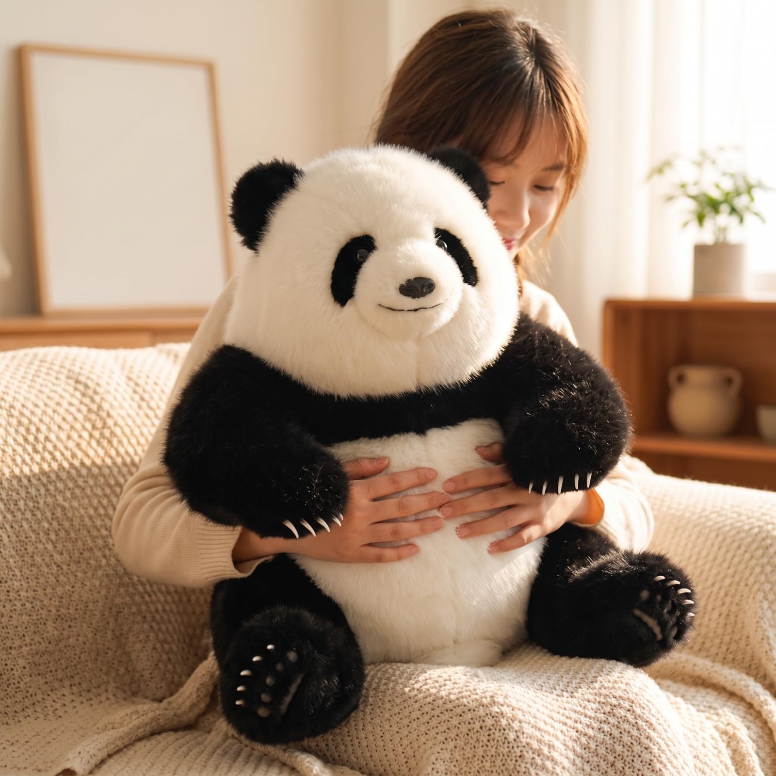 Colcolo Peluche Peluche Abbracciabile | Imbottitura in Cotone PP, a Forma di, Giocattolo, per Cameretta, Collezionisti, Nero