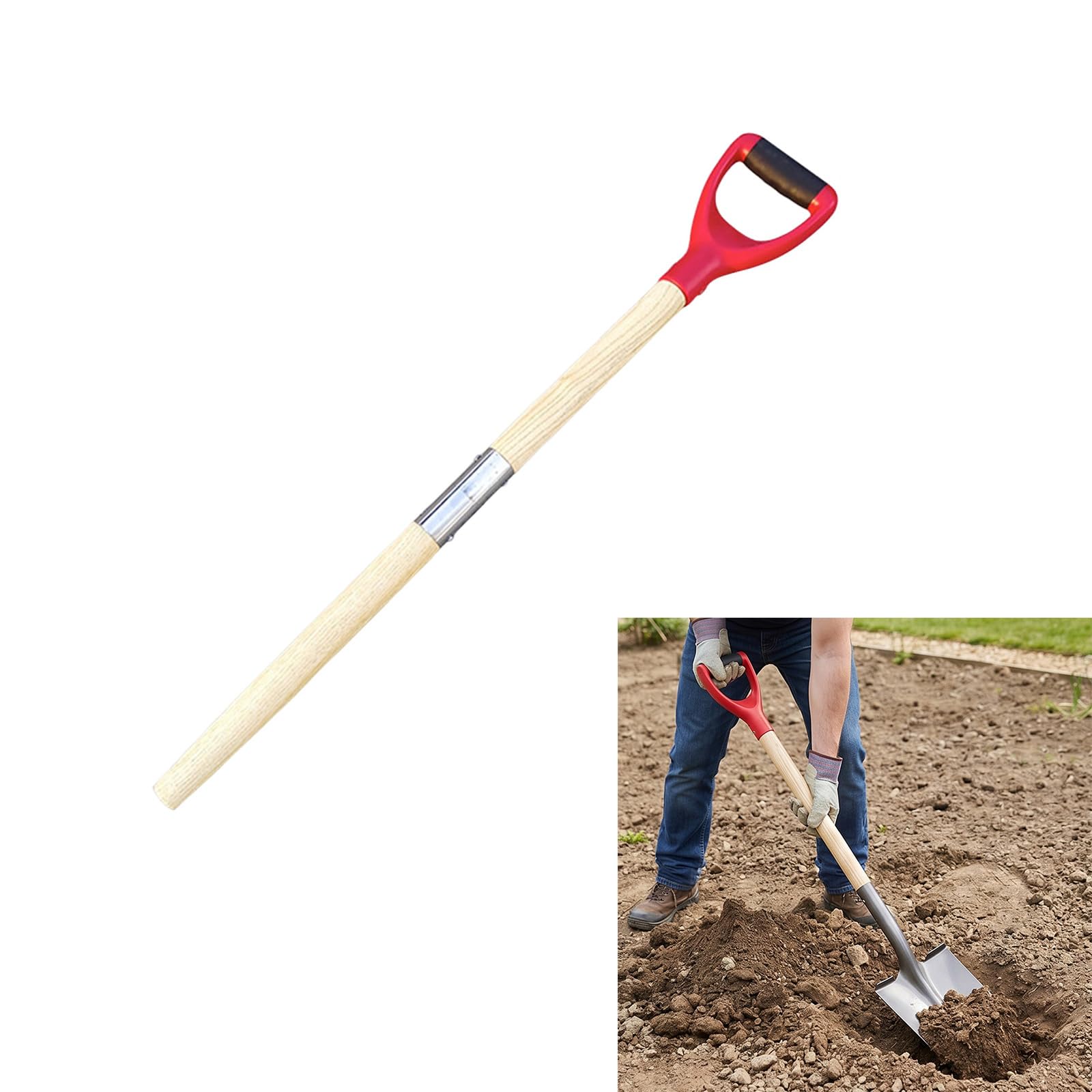 Pala staccabile con albero in legno Catalpa liscio per piantare diserbo paesaggistica agricoltura attività di giardinaggio professionale Pala da giardino