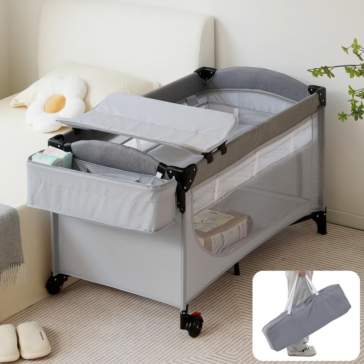 Amazon.co.jp: Simpolu ベビーベッド 折りたたみ マットレス付 Amazon.co.jp: Simpolu ベビーベッド 折りたたみ マットレス付