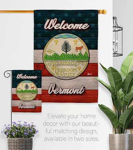 Miniatura 8 de Americana Home & Garden Bandera de bienvenida de Vermont para casa, Estados Unidos, territorios americanos, República, país, área particular,