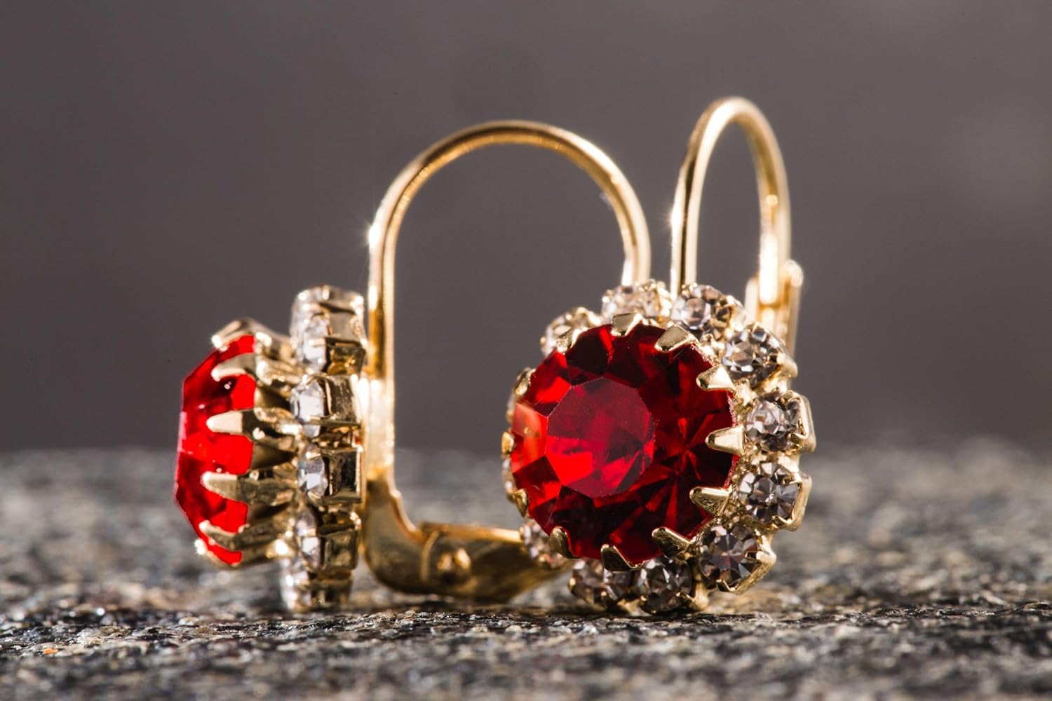 Brazel 18K Gold Plated Crystal Flower Earrings for Women - Image 4