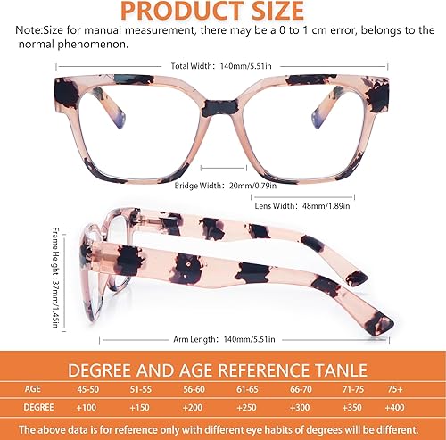 Miniatura 2 de 6 Pack Reading Glasses for Women Blue Light Blocking Reading Glasses Computer Readers with Spring Hinge Eyeglasses