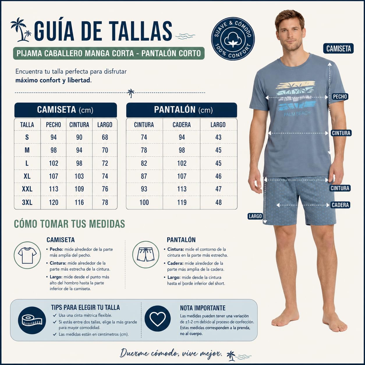 Kisses&Love Pijama de Verano Manga Corta Algodón KL30000 para Hombre