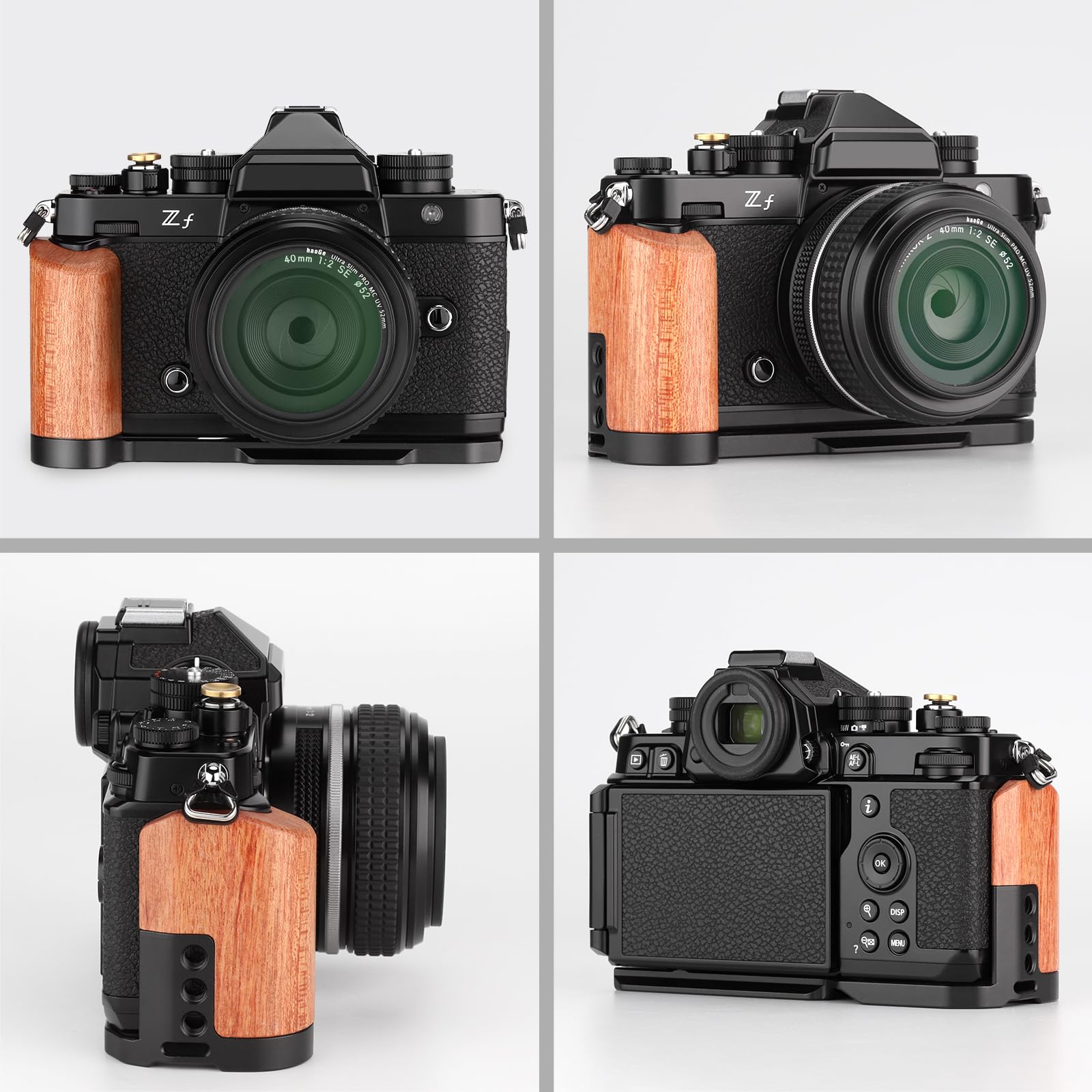 Nikon Zf 木製ハンドグリップ 楽天市場】Nikon ZF 専用 ハンドグリップメタル 檀木材