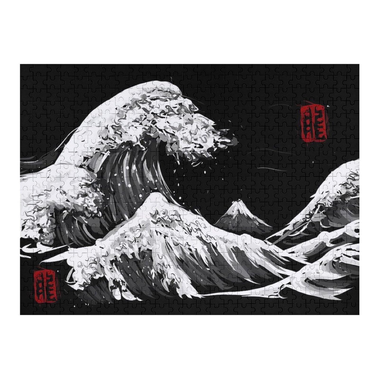 Jigsaw Puzzles 1000pcs(52x38cm) for Adults Great Wave Japanese Adult Jigsaw Puzzle Family Games Hand Speed Race Great Gift for Gaming 1000pcs(52x38cm) — image 1