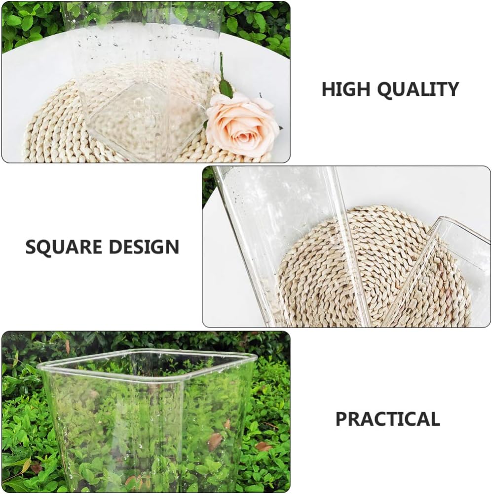 Cabilock Clear Acrylic Cylinder Vase Flowers Break Resistant Decorative Flower Acrylic Vase Wedding Party Table Centerpieces