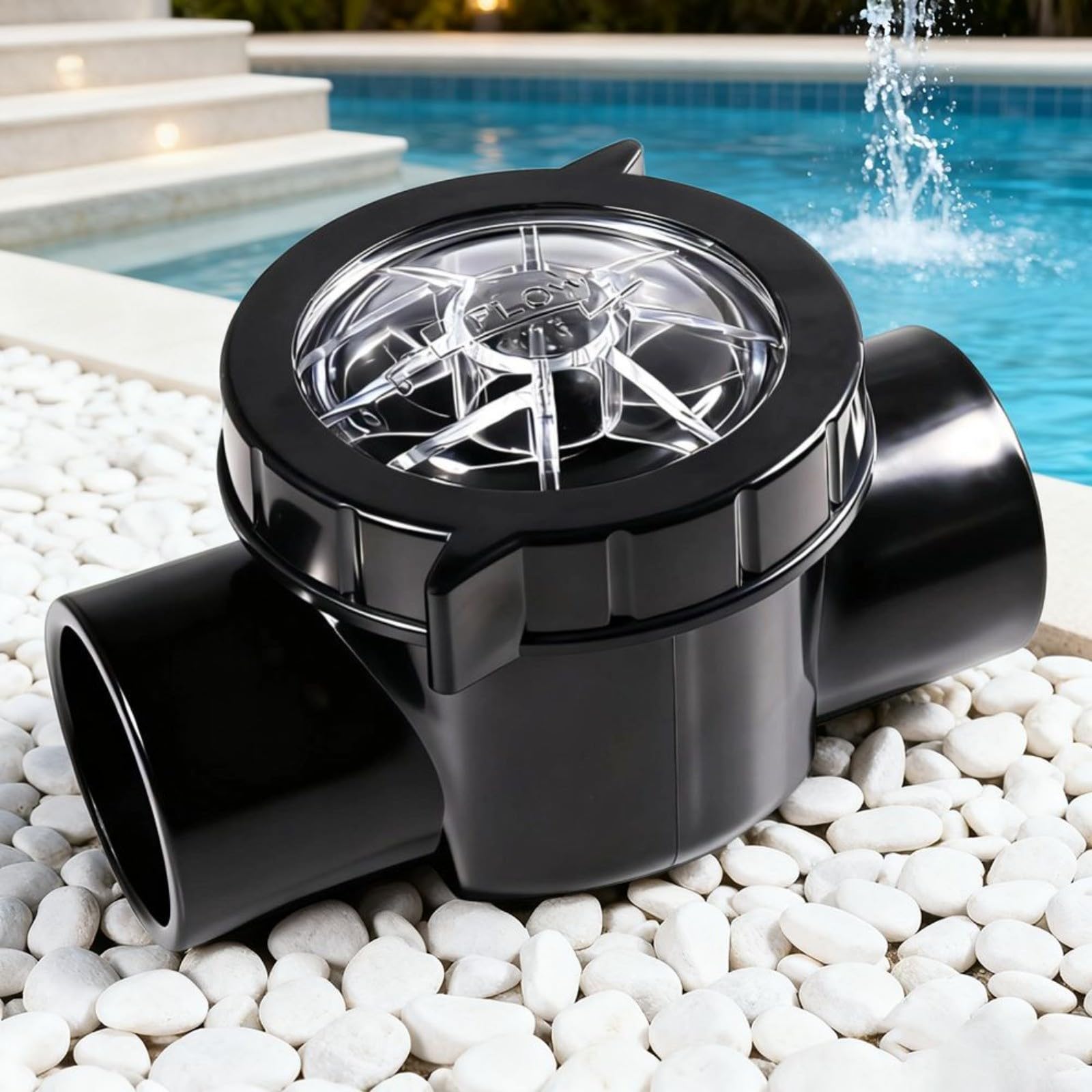 1 Pack Clapet Anti-retour de rechange pour Jandy 2" à 2-1/2" ABS Pool Distribution Valve avec étanchéité efficace pour piscine et spa Contrôle du débit d'eau Noir